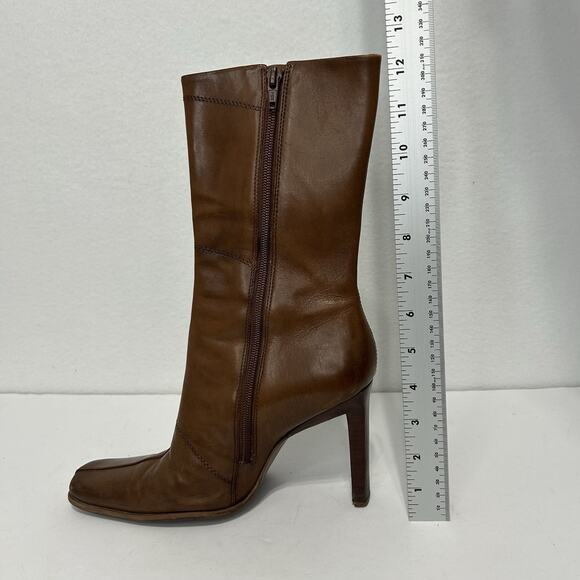 Diba Brown Leather Heel Boot Astoria Sz 7.5M Stitch Brazil Witchy Boho - Picture 13 of 13
